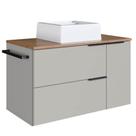 Gabinete Para Banheiro Com Cuba 01 Gav 80cm Mel Arenas Proddy Mel