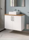 Gabinete para Banheiro com Cuba 80cm Mdf Freijo Paris - On Móveis