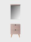 Gabinete para Banheiro com Tampo e Espelheira 60cm Retro Mdf Milano - On Móveis Gabinete para Banheiro com Tampo e Espelheira 60cm Retro Mdf Milano - On Móveis