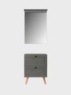 Gabinete para Banheiro com Tampo e Espelheira 60cm Retro Mdf Milano - On Móveis