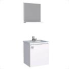 Gabinete para banheiro cozimax kit cacau aço 40cm branco 100055