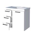 Gabinete para Banheiro em Aço Ameixa 0,62 Metros Branco com Lavatório Incluso - P89303 - COZIMAX Gabinete para Banheiro em Aço Ameixa 0,62 Metros Branco com Lavatório Incluso - P89303 - COZIMAX