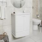 Gabinete para Banheiro em Plástico com Lavatório Fit Astra sem Torneira Branco Gabinete para Banheiro em Plástico com Lavatório Fit Astra sem Torneira Branco