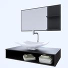 Gabinete Para Banheiro Full Black 80 Kit Completo Gabinete Para Banheiro Full Black 80 Kit Completo