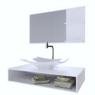 Gabinete Para Banheiro Full Branco 80 Kit Completo Gabinete Para Banheiro Full Branco 80 Kit Completo