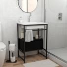 Gabinete para Banheiro Iron Black com Gaveteiro 60x45 cm
