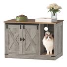 Gabinete para caixa de areia para gatos Hzuaneri 80 x 50 x 53 cm, marfim claro