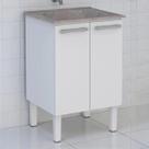 Gabinete para Lavanderia em Aço com Tanque Surubim Branco