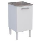 Gabinete para Lavanderia em Aço com Tanque Surubim Branco