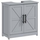 Gabinete para pia de banheiro HOMCOM 60x30x60 cm cinza escuro