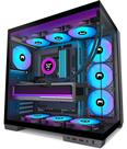 Gabinete PC HYXN H1 Mid-Tower com Câmara Dupla e 7 Ventoinhas ARGB