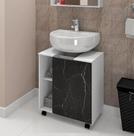 Gabinete pequin para banheiro branco com naturale