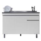 Gabinete Pia 3 Portas 1 Gaveta Pop Branco 120cm Sem Tampo Gabinete Pia 3 Portas 1 Gaveta Pop Branco 120cm Sem Tampo
