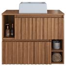 Gabinete Suspenso 2 Portas Com Cuba Branca 75 Cm Bl1000 Mell Faem Mell