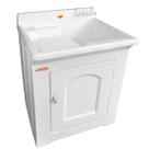 Gabinete Tanque de Lavar Roupas Branco 50L em Fibra Lavanderia Área de Serviço Calçados Gabinete Tanque de Lavar Roupas Branco 50L em Fibra Lavanderia Área de Serviço Calçados