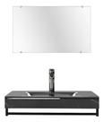 Gabinete Vidro 40cm Preto Marmorizado Vb Cristais