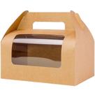 Gable Boxes UnicoPak, pacote com 30, lancheira marrom com janela grande Gable Boxes UnicoPak, pacote com 30, lancheira marrom com janela grande