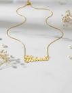 GABRIELA COLAR DE NOME FOLHEADO A OURO 18k