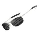 Gafas de sol AEVOGUE AE0395 Polarizadas Rectangulares Plata y Negro