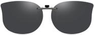 Gafas de sol clip-on CAXMAN estilo ojo de gato con lentes polarizadas para mujer, color gris