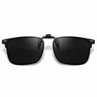 Gafas de Sol Clip-On GLEXAL Negra Cuadrada Polarizadas UV400