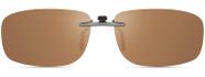 Gafas de sol con clip CAXMAN lentes polarizadas marrones UV 57x36mm