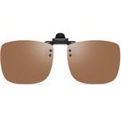 Gafas de sol con clip polarizadas CAXMAN Marrón para usar sobre lentes graduados