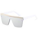 Gafas de sol cuadradas grandes sin montura LYZOIT, blancas para mujer y hombre