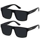 Gafas de Sol Cuadradas Sobredimensionadas Polarizadas LYZOIT UV400 para Hombres y Mujeres