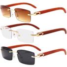 Gafas de sol Dollger sin montura, rectangulares UV400 para hombres y mujeres
