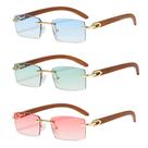 Gafas de sol Heptagram 7 sin montura rectangular de moda para mujer/hombre