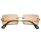 Gafas de Sol Hycredi Rectangulares Sin Montura Color Té para Hombres/Mujeres Gafas de Sol Hycredi Rectangulares Sin Montura Color Té para Hombres/Mujeres