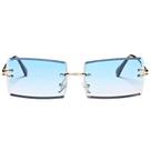 Gafas de Sol Hycredi Rectangulares Sin Montura para Hombre/Mujer (Azul) Gafas de Sol Hycredi Rectangulares Sin Montura para Hombre/Mujer (Azul)