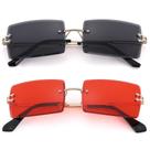 Gafas de Sol Hycredi Rectangulares Sin Montura Rojas y Negras UV400 para Hombre/Mujer Gafas de Sol Hycredi Rectangulares Sin Montura Rojas y Negras UV400 para Hombre/Mujer