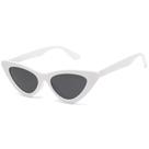 Gafas de sol IOHLNG Retro Vintage ojo de gato con montura blanca y lente gris