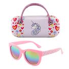 Gafas de sol KENBO para niñas con protección UV400 y estuche unicornio