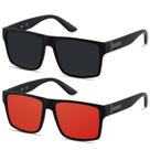 Gafas de Sol LYZOIT Cuadradas Polarizadas Oversize UV400 para Hombre y Mujer