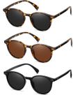 Gafas de sol NCLLCE pequeñas redondas polarizadas para mujer UV400 (paquete de 3)