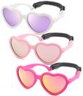 Gafas de Sol NULOOQ para Niñas en Forma de Corazón Polarizadas 2-8 Años Paquete de 3