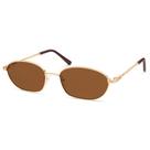 Gafas de sol ovaladas pequeñas retro Appassal AP3716 Oro/Marrón