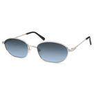 Gafas de sol ovaladas pequeñas retro Appassal AP3716 plateado/azul