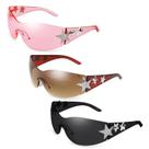 Gafas de Sol Ovveroche Y2K Escudo Envolvente UV400 para Mujeres y Hombres