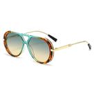 Gafas de Sol Piloto Sobredimensionadas Mincl para Mujeres y Hombres, Color Verde