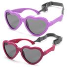 Gafas de sol polarizadas flexibles con forma de corazón para bebé NULOOQ 0-24 meses