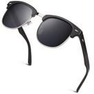 Gafas de Sol Polarizadas GQUEEN GQO6 Clásicas con Montura de Cuerno UV400