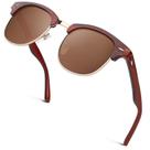 Gafas de Sol Polarizadas GQUEEN GQO6 Clásicas con Montura de Cuerno y Protección UV400
