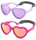 Gafas de sol polarizadas para bebé NULOOQ en forma de corazón flexible
