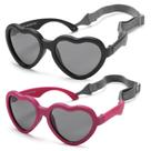 Gafas de Sol Polarizadas para Bebé NULOOQ Flexible en Forma de Corazón 0-24M