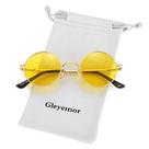 Gafas de Sol Polarizadas Redondas Gleyemor para Hombre y Mujer en Rojo y Amarillo