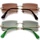 Gafas de Sol PORADAY Rectangulares Sin Montura UV400 Vintage para Mujer y Hombre